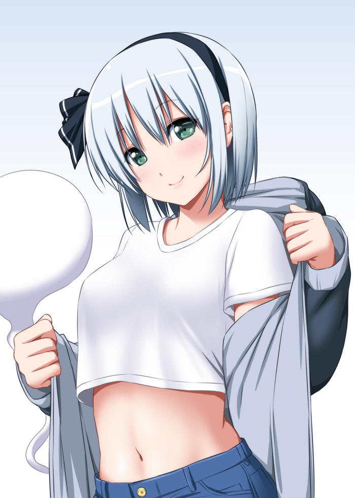 Konpaku Youmu , Anime Art, Touhou, Konpaku Youmu, Nori Tamago, 