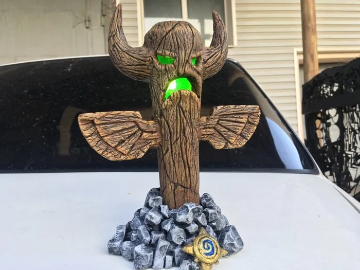 Nightlight - Healing totem / Hearthstone LATEST VERSION... - My, Polymer clay, Craft, Hearthstone, Handmade, Creation, Peekaboo, Interesting, Longpost