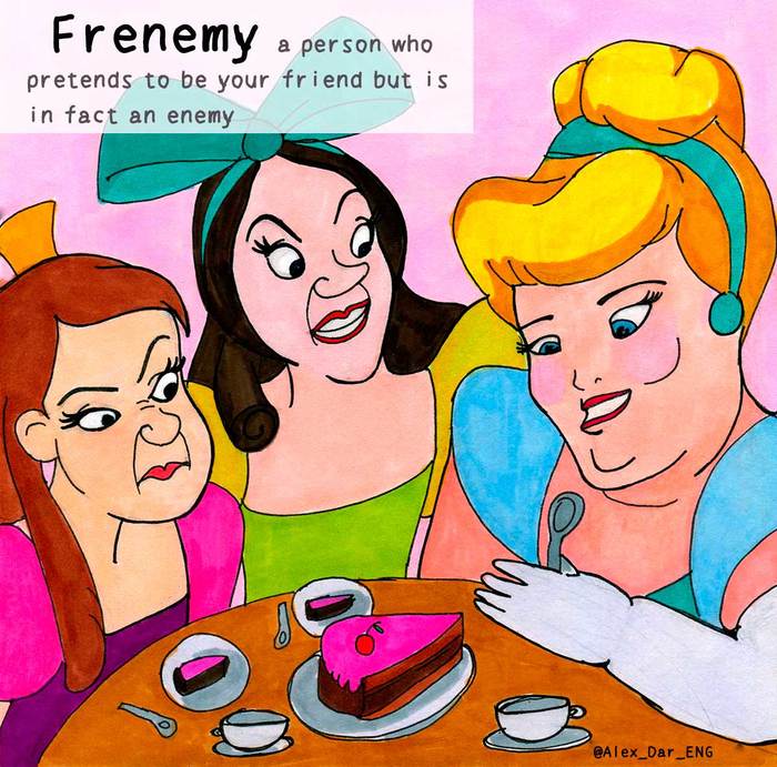 Who are the Frenemi and where do they live? - My, English language, Idioms, Cinderella, Interesting, Drawing