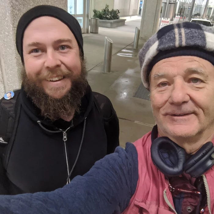 Met this kind man by chance, he even taught me a selfie lesson - Bill Murray, Selfie, Imgur