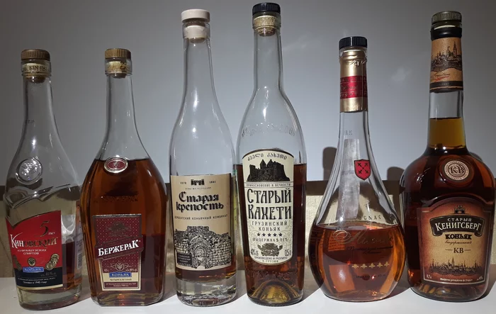 To catch up, plus the Old Koenigsberg KV spill 2018-08 and a blind test to a friend - My, Alcohol, Cognac, Brandy, Comparison