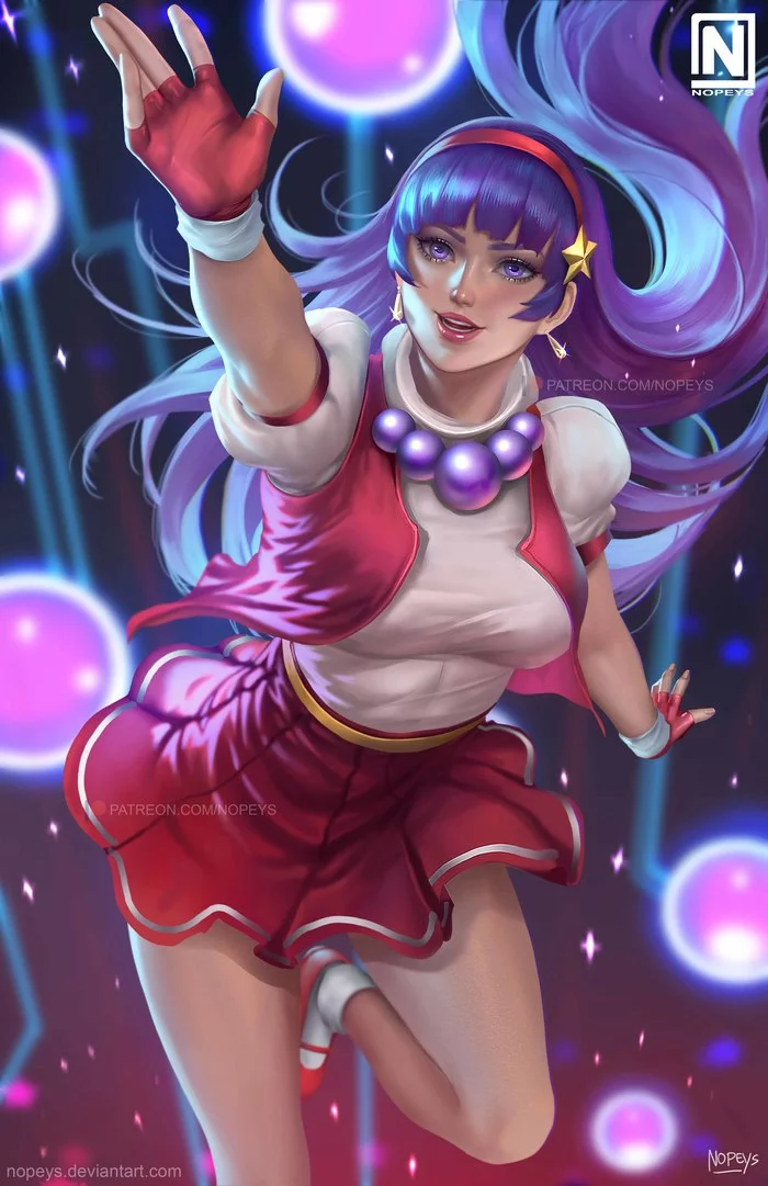 Athena - Deviantart, Art, Drawing, Games, Mobile Legends, The king of fighters, Athena, Nopeys