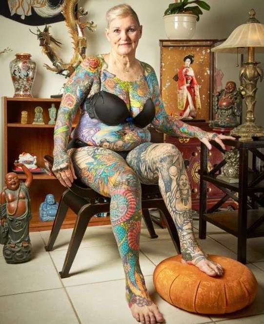 This is not knitting socks for you: grandma gets tattoos at 70 - Tattoo, Grandmother, Longpost