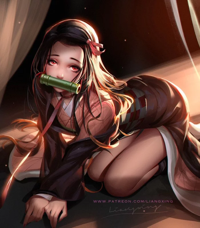 Anime Art - Anime, Anime art, Kimetsu no yaiba, Nezuko Kamado, Liang xing