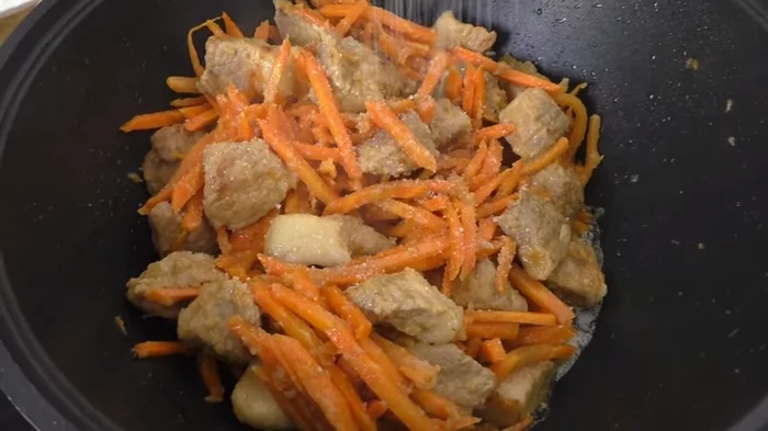 Don’t cook Uzbek pilaf / Pilaf with pork without show-offs and unnecessary hassles - My, Cooking, Food, Recipe, Preparation, Other cuisine, Pilaf, Video, Longpost, Video recipe