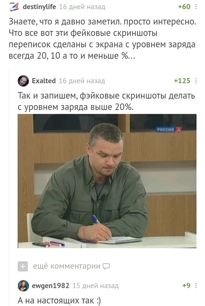 Уровень фейковости - Комментарии на Пикабу, Проценты, Реальность, Длиннопост, Скриншот