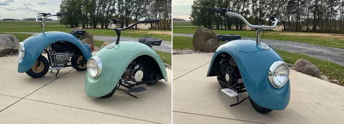 Скутер из крыла Volkswagen Beetle - Volkswagen, Custom, Мопед, Скутер, Volkswagen Beetle, Жуки, Мото, Длиннопост