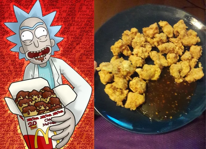 How to make Szechuan sauce from Rick and Morty + some nuggets - My, Rick and Morty, Recipe, Longpost, Sichuan sauce, Food, Cooking, Culinary humor
