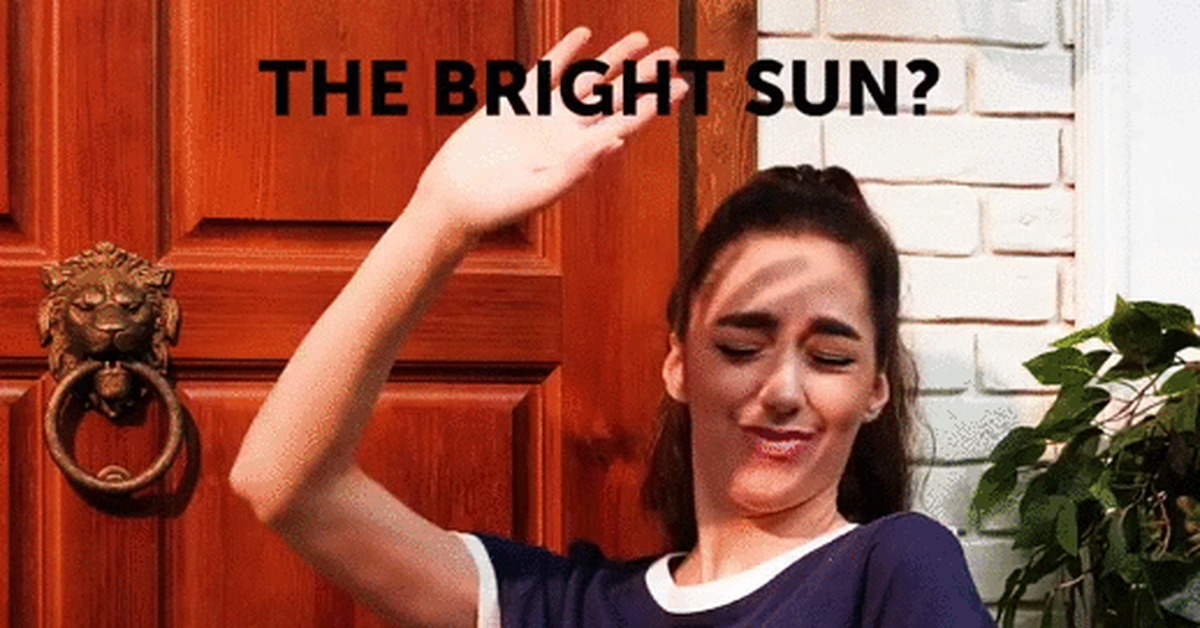 Is the sun disturbing? Use it! - The sun, Glasses, GIF, Scotch