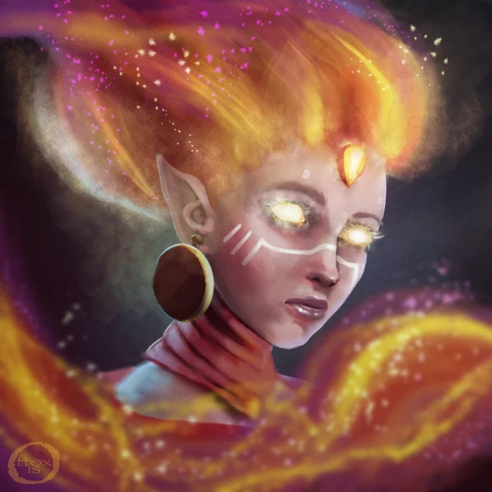 Lina Dota 2 - My, Dota, Dota 2, Game art, Art, Digital drawing, Lina