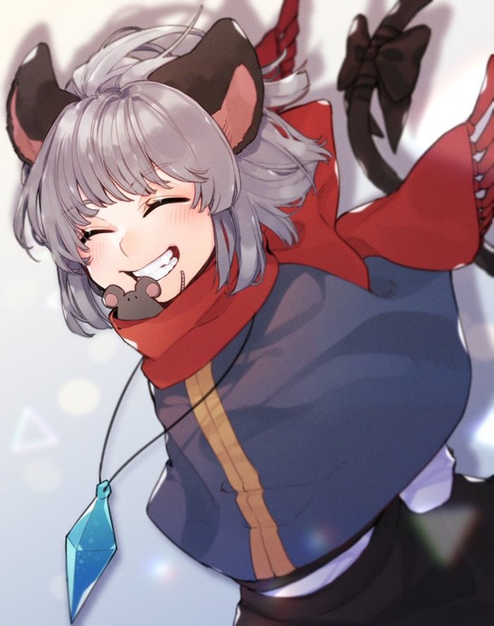 Smile! , Anime Art, Touhou, Nazrin, Prat rat