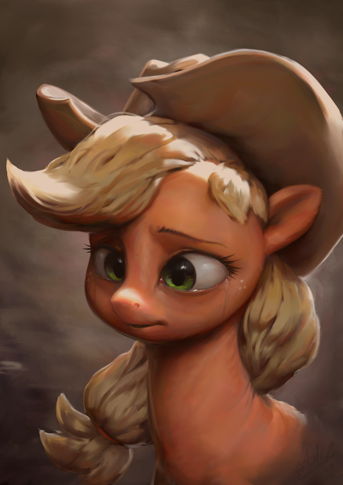   My Little Pony, Ponyart, Applejack, MLP Sad, Assasinmonkey