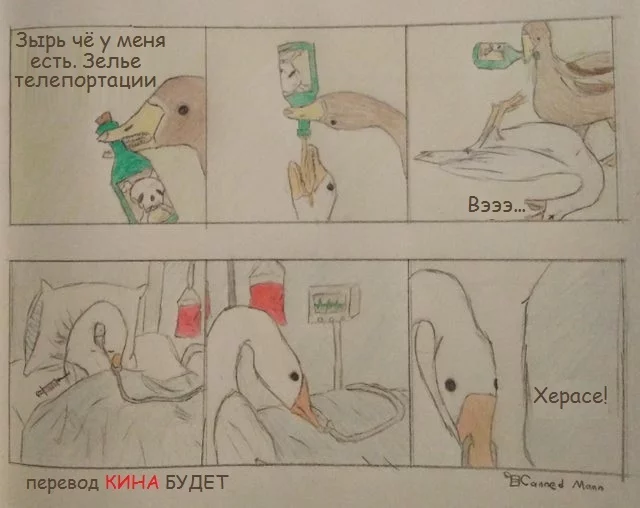 Teleportation potion... - Teleportation, Potion, I, Гусь, Comics, Translation