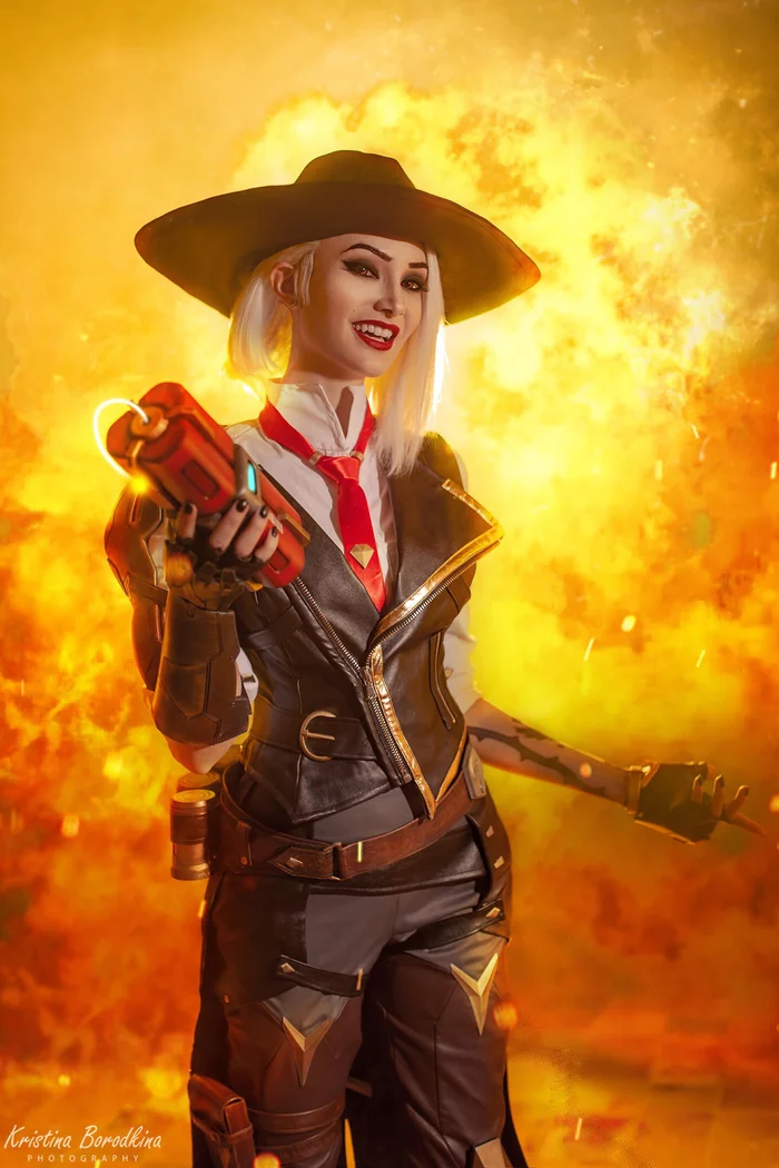 Ashe by Vixena Siren - Cosplay, Russian cosplay, Overwatch, Ashe, Video game, Beautiful girl, Cowboys, Longpost