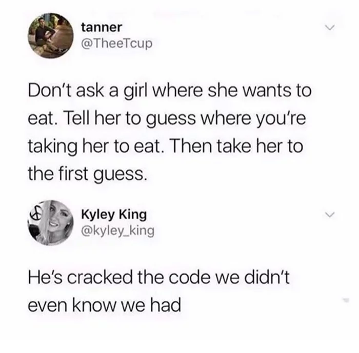 Works not only with food, but definitely works - Girls, Relationship, Solution, Life hack, Screenshot