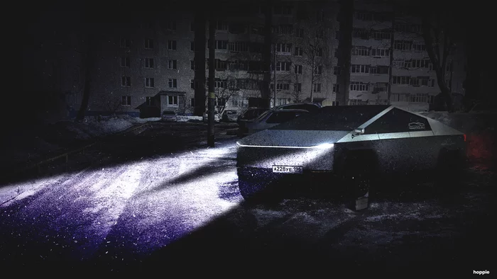 Tesla cybertruck in Russian winter - My, Tesla, Tesla cybertruck, Winter, Russia