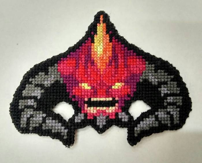 Inspired by games - My, Longpost, Needlework without process, Embroidery, Handmade, Author's work, Diablo, Illidan, Crochet, Copyright