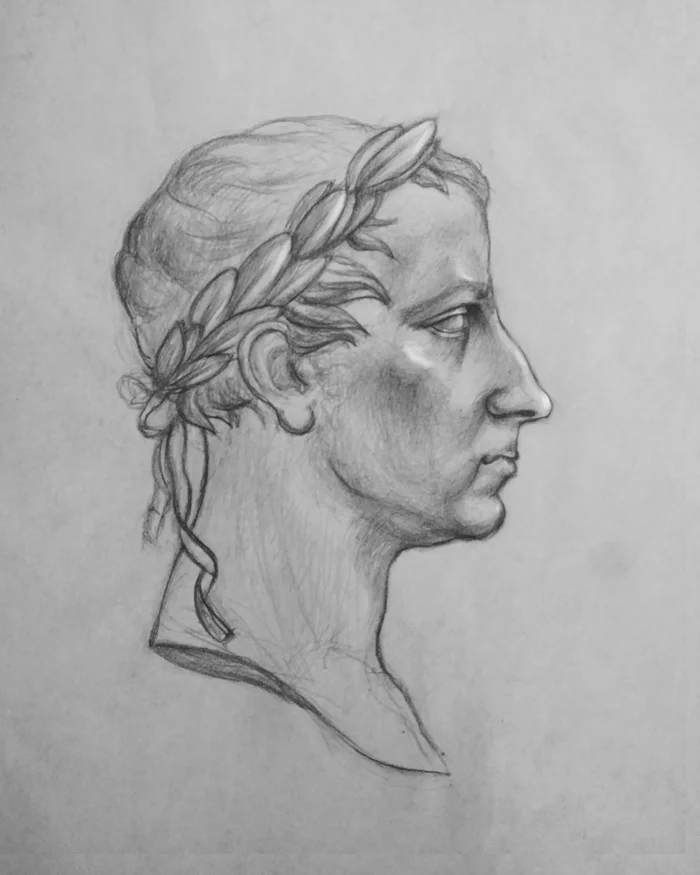 I love profile portraits - My, Drawing, Sketch, Portrait, Sketch, Profile, Head