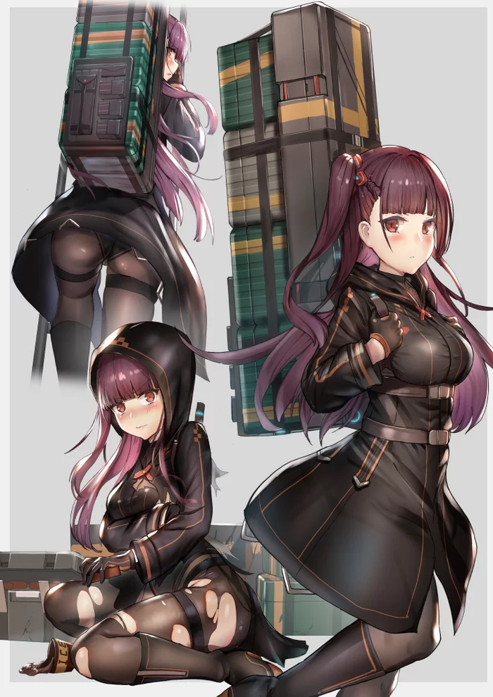 Anime Art - NSFW, Anime, Anime art, Girls frontline, Death stranding, Crossover, WA2000, Not anime, Games