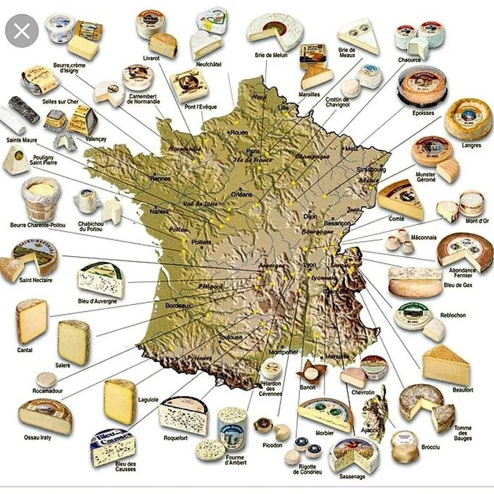 Cheese guide. France. Part 1 - My, Cooking, Food, Cheese, France, Yummy, Yummy, Informative, Longpost