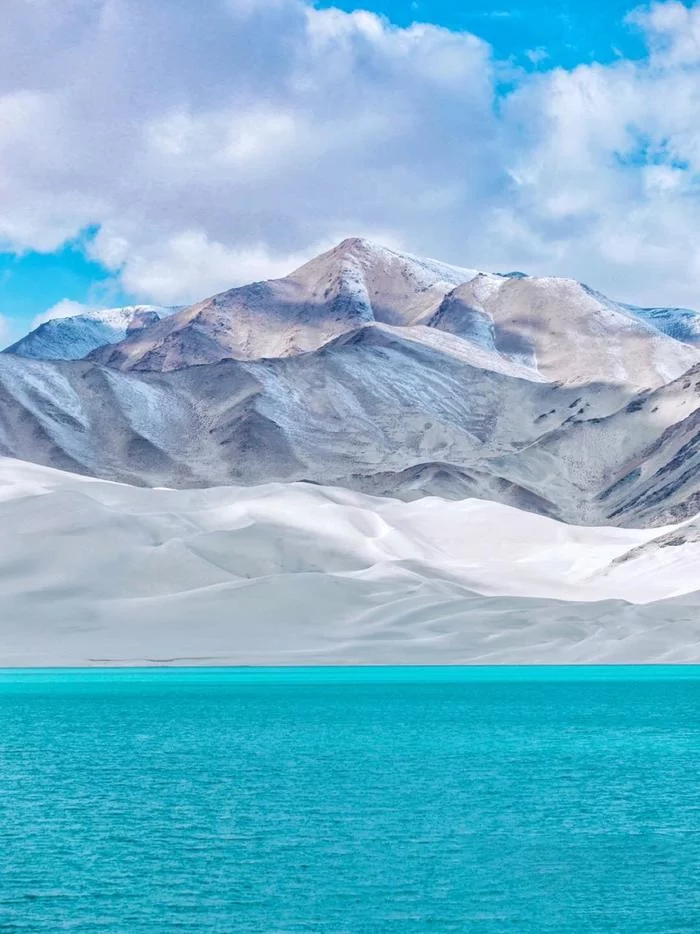 Turquoise - The photo, The mountains, Water, Nature, China, Lake