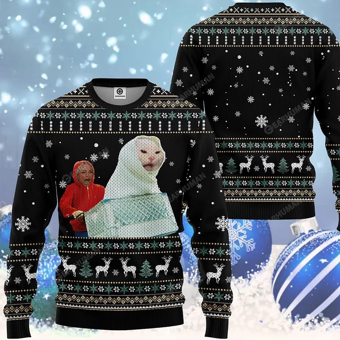 Sweater with deers - Pullover, Two women yell at the cat, Aliens, Memes