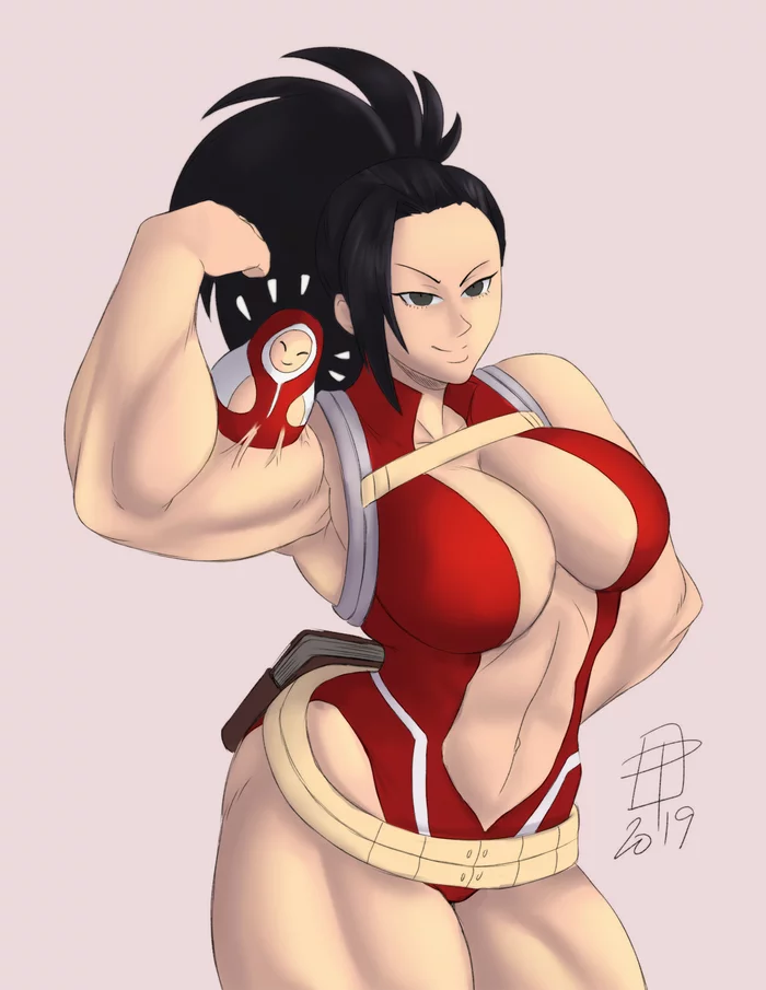 Momo Yaoyorozu - Callmepo, Крепкая девушка, Yaoyorozu Momo, Boku no Hero Academia, Аниме, Anime Art, Арт, Длиннопост