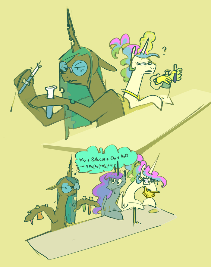 - My Little Pony, Queen Chrysalis, Princess Luna, Princess Celestia, Alumx, 