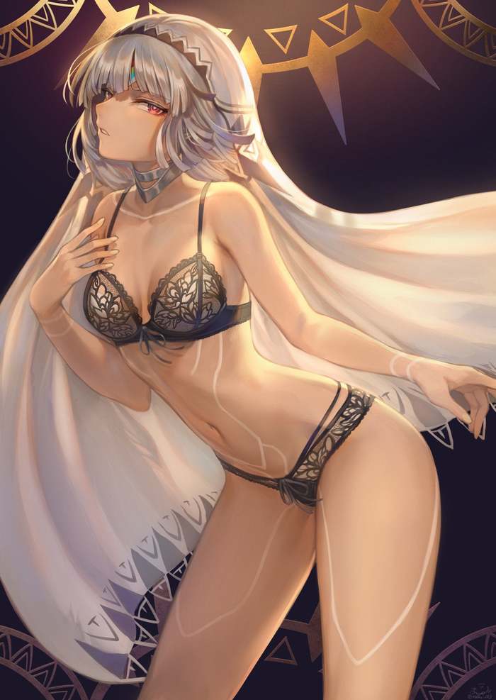 Anime Art - NSFW, Anime, Anime art, Fate grand order, Altera, Attila, Mashu 003, Underwear