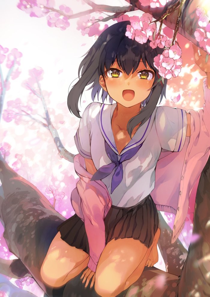 Anime Art , Anime Art, Original Character, Dark skin, Konbu Wakame