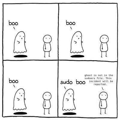 Sudden turn - IT humor, Sudo, Linux, Comics, Without translation