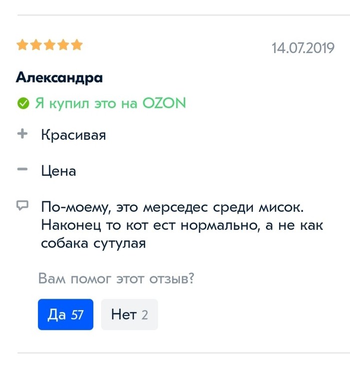 Отзыв на миску для кошки - Котомафия, Ozon, Миска, Кот, Юмор