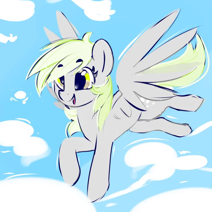 Derpy (fly) - My little pony, Derpy hooves, Dimfann, Art, Pegasus