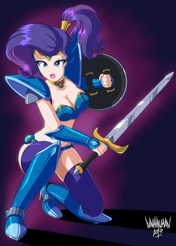 Armored Rarity - My Little Pony, Хуманизация, Rarity, Danmakuman, MLP Edge