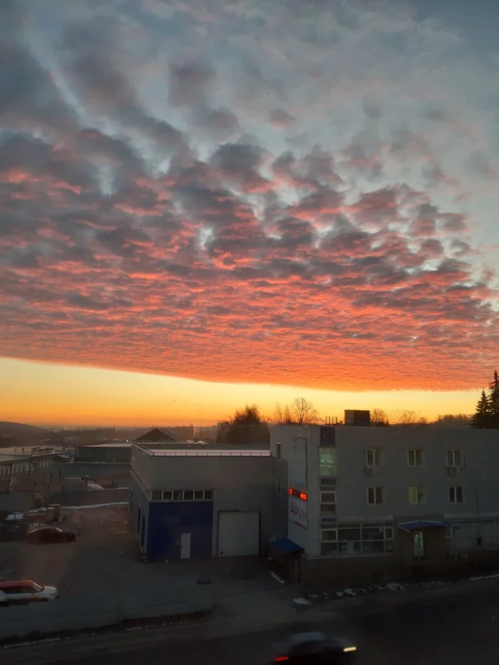 A small gift after two weeks of dullness - My, Morning, Sky, dawn
