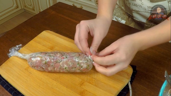 Куриные колбаски по-домашнему Колбаса, Рецепт, Еда, Мясо, С дедом за обедом, Видео, Длиннопост, Кулинария, Видео рецепт