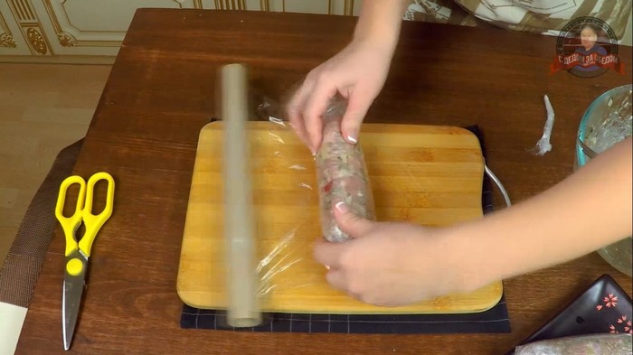 Куриные колбаски по-домашнему Колбаса, Рецепт, Еда, Мясо, С дедом за обедом, Видео, Длиннопост, Кулинария, Видео рецепт