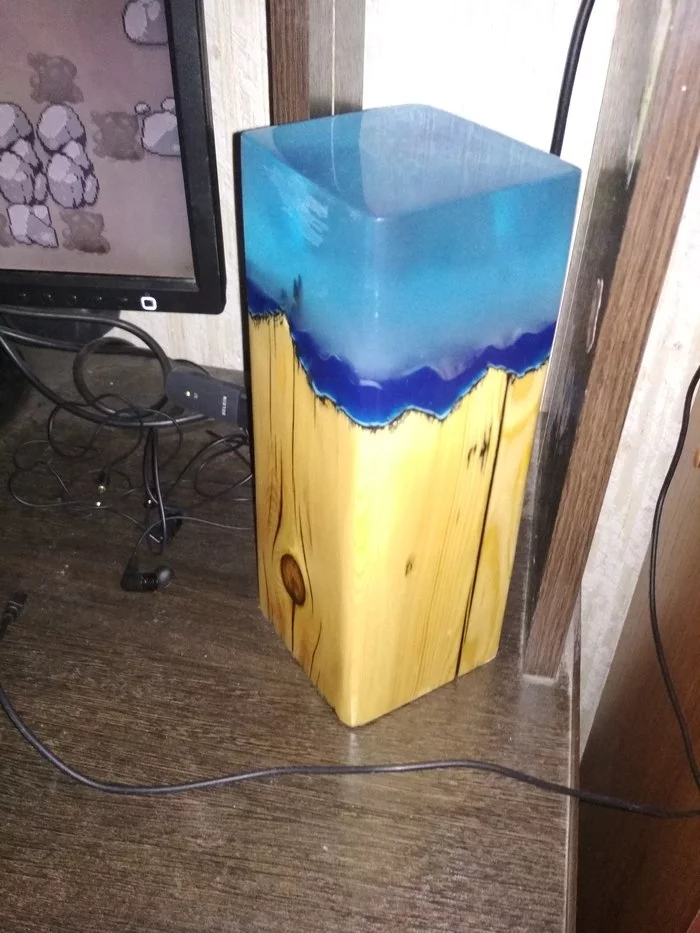 Epoxy lamp - Needlework with process, Longpost, Homemade, Epoxy resin, Resin, My