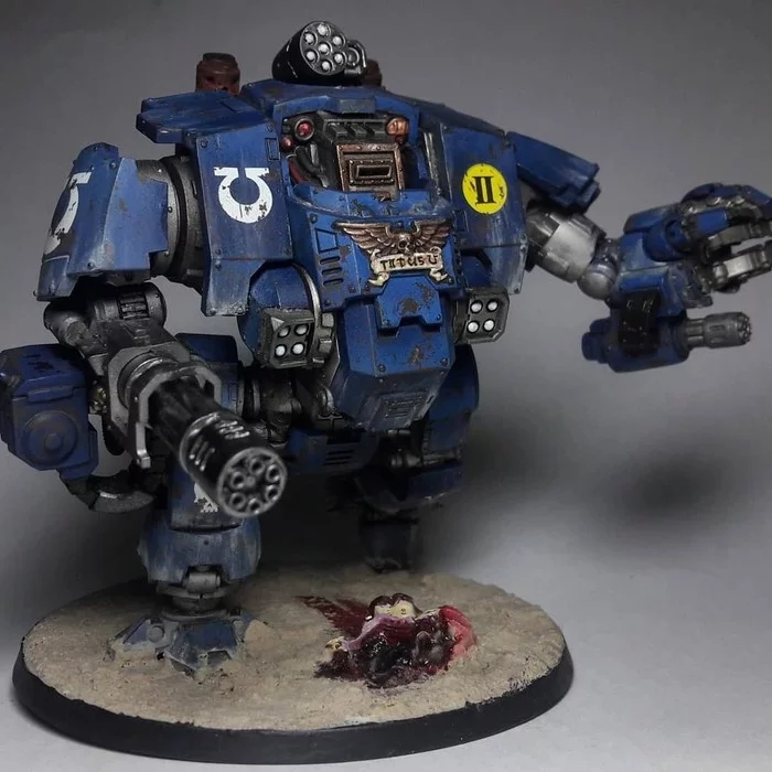 Redemptor dreadnought - My, Warhammer 40k, Warhammer, Ultramarines, Dreadnaught, Hobby, Miniature, Longpost