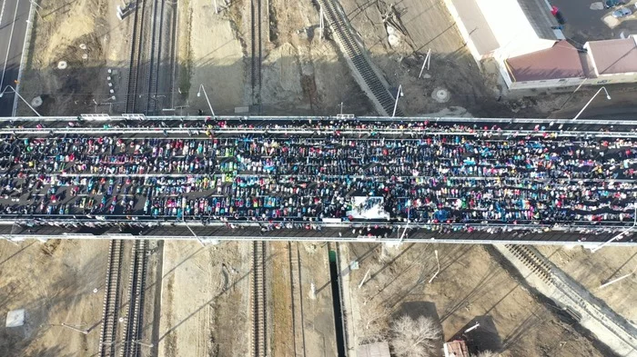 Residents of Nevinnomyssk set a world record for the mass plank - Nevinnomyssk, Plank, Record, Book of Records of Russia, Overpass, Stavropol region, Vladimir Vladimirov, Video