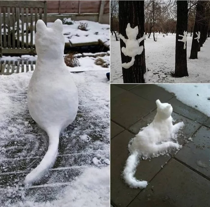 Snowman of a strong and independent woman - cat, Winter, snowman