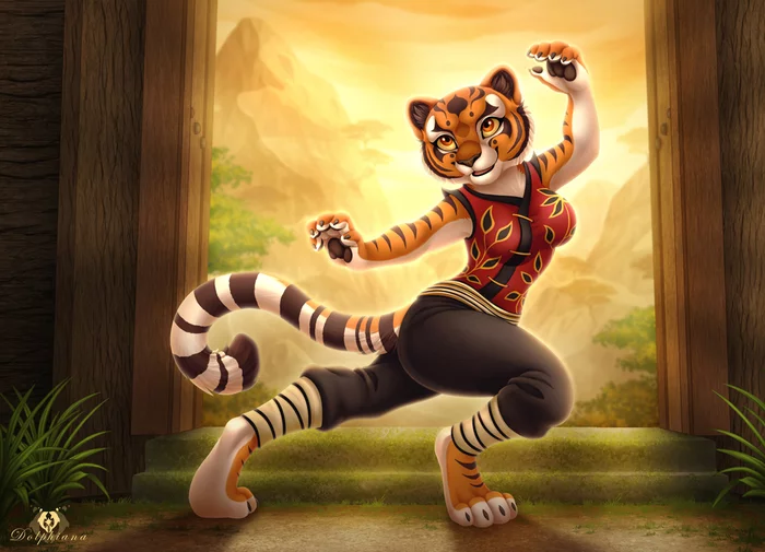 Kung Fu Tigress - Dolphiana, Furry, Art, Kung Fu Panda, Master Tigress, Tiger, Furry edge