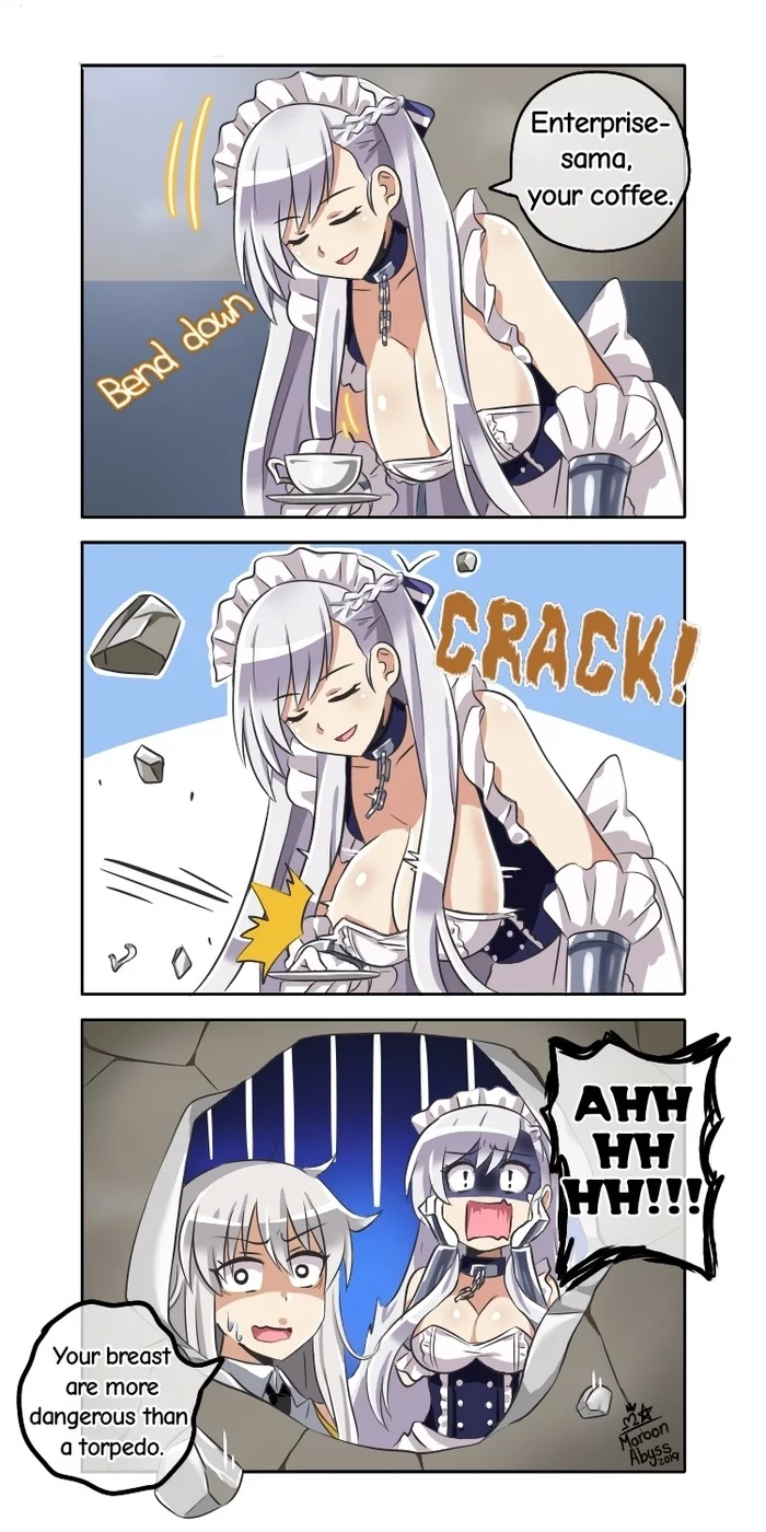 Belfast & Enterprise - NSFW, Azur Lane, Belfast, Enterprise (Azur Lane), Комиксы, Sugoi Dekai, Anime Art, Аниме, Арт