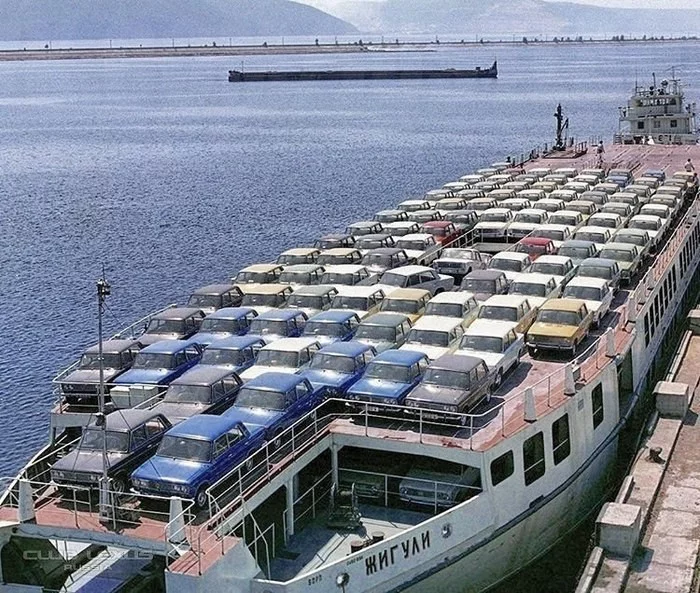 Barge car carrier Zhiguli - the USSR, Transport, Barge, Longpost