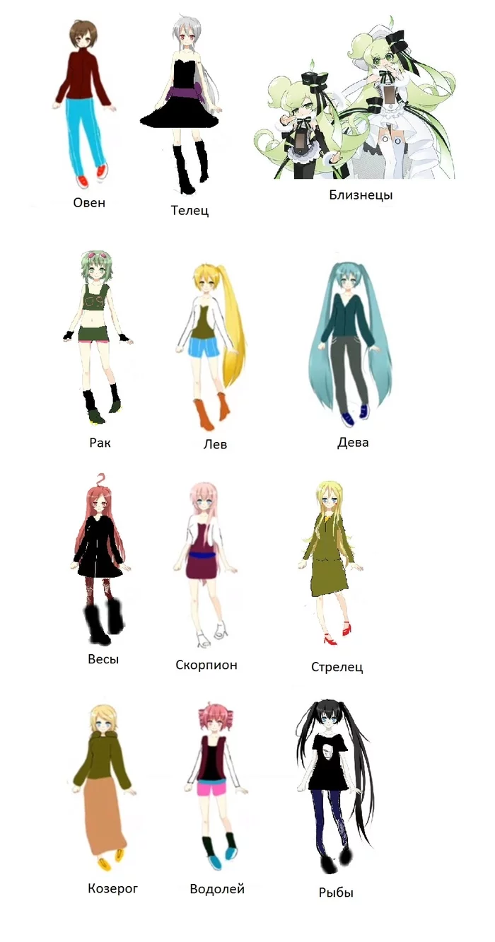 Zodiac signs - Vocaloid, Black rock shooter, Lily, , 