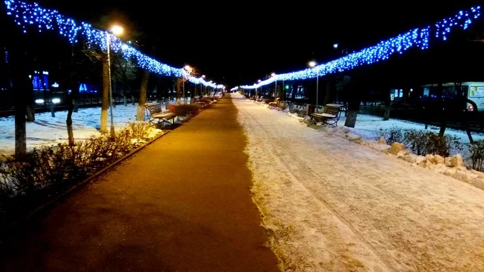 Alley Oktyabrsky Avenue, Kirov (Vyatka) - My, The photo, Winter, Vyatka, Sunday