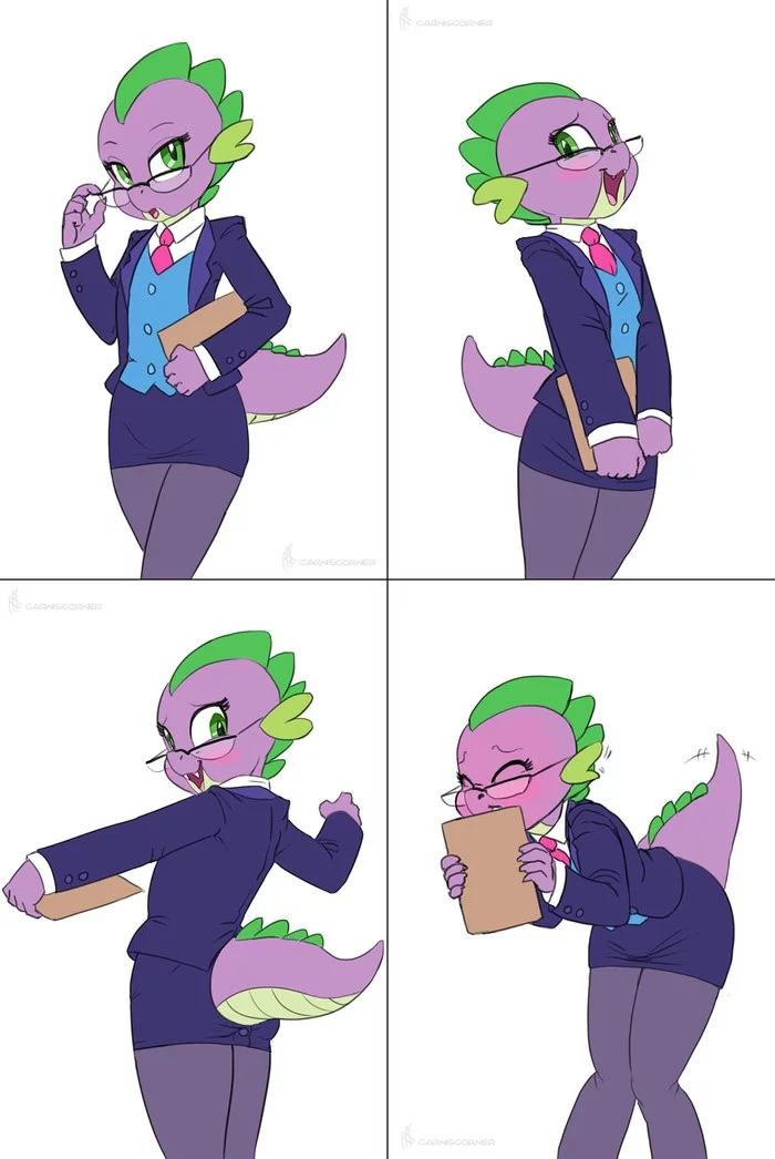 Spike got a promotion - My little pony, Spike, Anthro, Rule 63, Siansaar