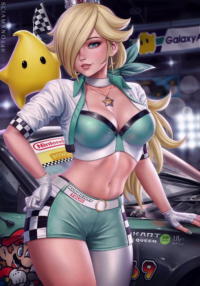 Race Queen Rosalina - Sciamano240, Марио, Rosalina, Mario Kart, Игры, Арт