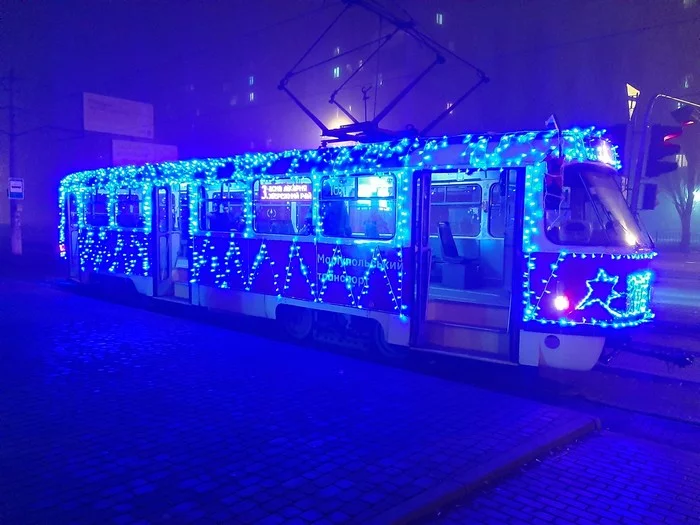 New Year's tram - Tram, New Year, Decoration