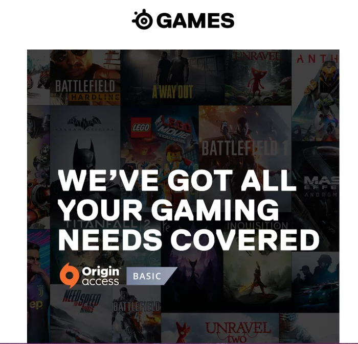 SteelSeries is giving away a month of Origin Access Basic subscription - My, Origin Freebie, Subscriptions, Freebie, Computer games, Steelseries